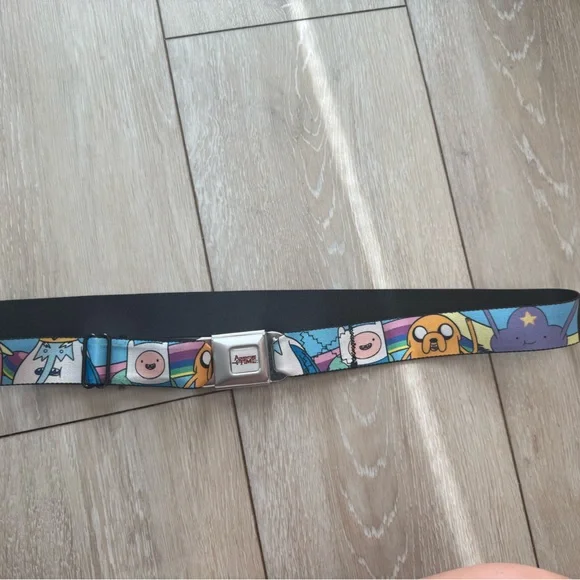 Cartoon Network adventure time belt by Buckle down.  Real seat belt buckle - Picture 2 of 5
